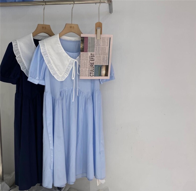 可脱卸披肩连衣裙，女装连衣裙，驿谷