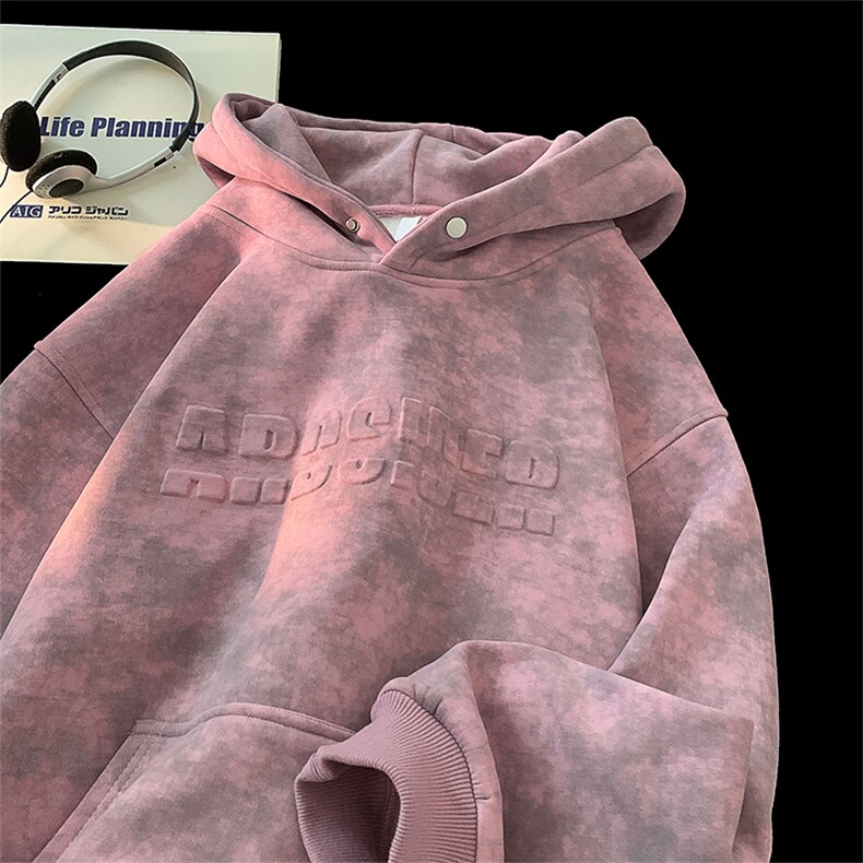 904-2-SY680-50特控78加绒60控88重磅凹凸印脏脏布连帽卫衣男女,男装卫衣,星座904-2