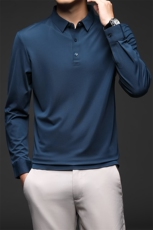 长袖T恤男翻领上衣春秋中年男士商务休闲polo衫百搭爸爸装，男装T恤，电商B360