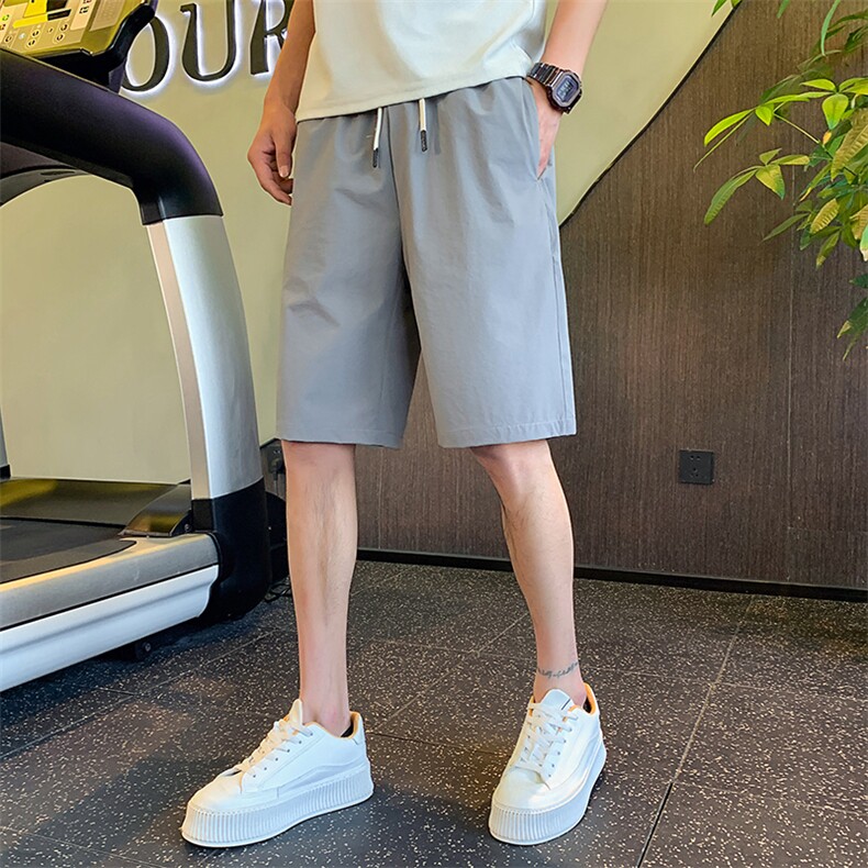灰色 2023夏装精神小伙五分裤男青年潮款休闲短裤DK002-P48,控68图片