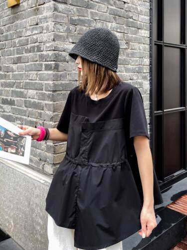 现货休闲拼接上衣，女装，琼卿格