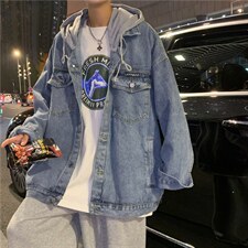 秋季宽松百搭学生牛仔夹克男港风工装牛仔衣外套A161-JK8863-P68，男装夹克，电商A161-2