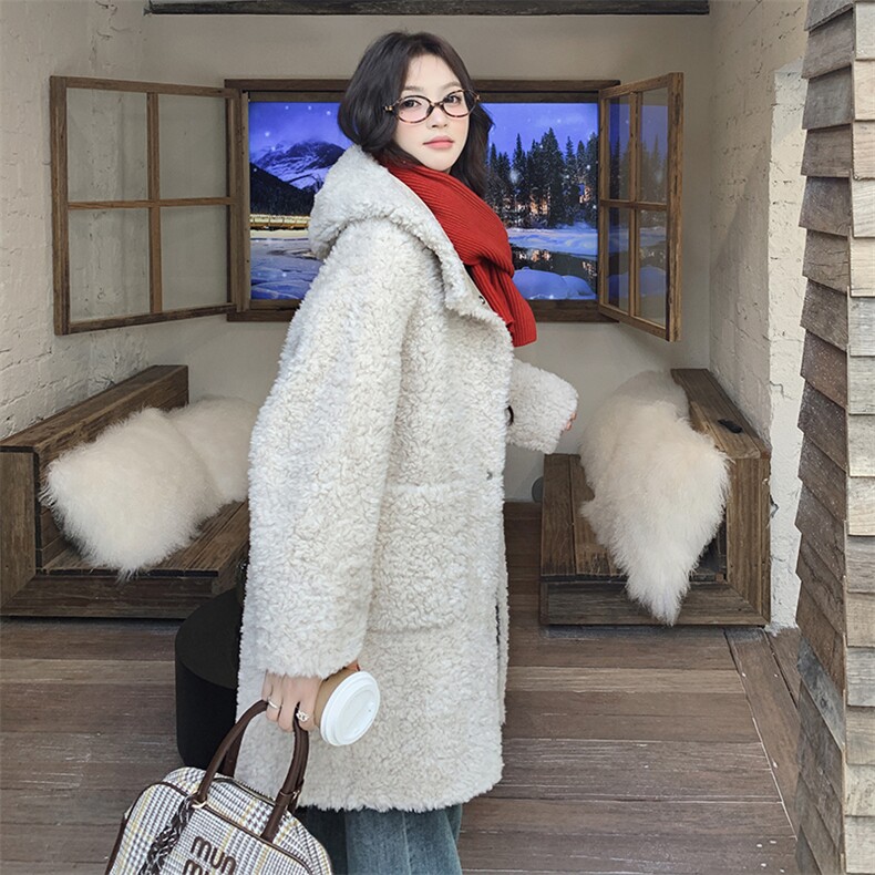 新品连帽羊羔毛外套浙宝208-8058-P185K278,女装羊羔毛/颗粒绒,浙宝208