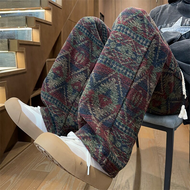 现货15潮民族风宽松直筒休闲裤复古休闲裤XZ211-1-K2445-P60，男装民族服装，星座211-1