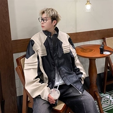 立领夹克男春秋韩版潮流潮皮夹克HT44P90，男装夹克，星座1116-2