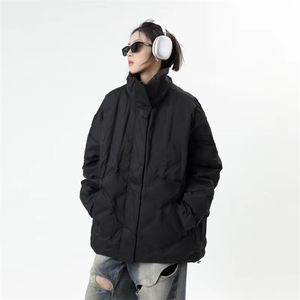 MC607-P98冬季美式菱形充棉加厚情侣棉服外套图片