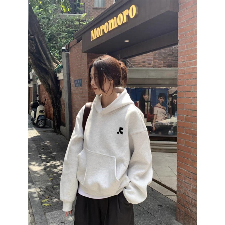 韩系rest秋冬新款复古连帽卫衣宽松显瘦百搭休闲上衣外套CX289,女装短外套,星座516A