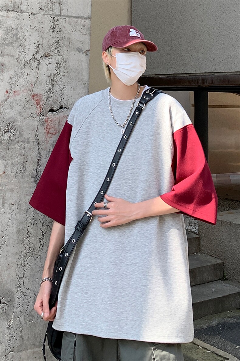 B239-1259-P38夏季圆领重磅短袖T恤男拼色体恤上衣半袖,男装T恤,星座514-2(原B239)