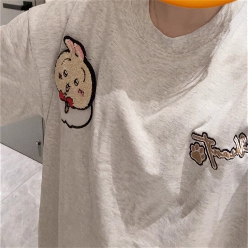 万针全刺绣工艺高品质260克纯棉双纱美式高街宽松短袖T恤特P33,男装T恤,电商A486-1