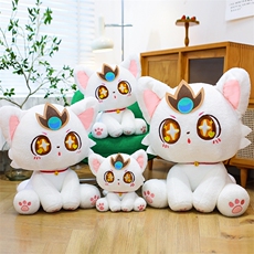 璃花猫动物玩偶可爱送礼物生日床上摆件