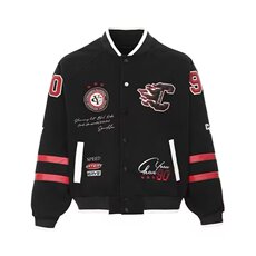 刺绣重工棒球服夹克男女街头潮牌学院风宽松运动小众外套JK13P72，男装夹克，星座1013-5