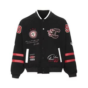 刺绣重工棒球服夹克男女街头潮牌学院风宽松运动小众外套JK13 P72图片