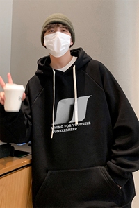 已注册港风华棉得物抖音直播高品质宽松男休闲连帽卫衣W5213P40图片