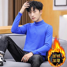 跑量新款半高领针织毛衣403-1-M001加绒-M到3XLP30-4XL到5XL-P35，男装针织衫/毛衣，星座1018