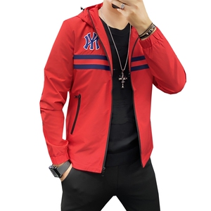 7172 秋季新款连帽棒球服男休闲个性夹克图片