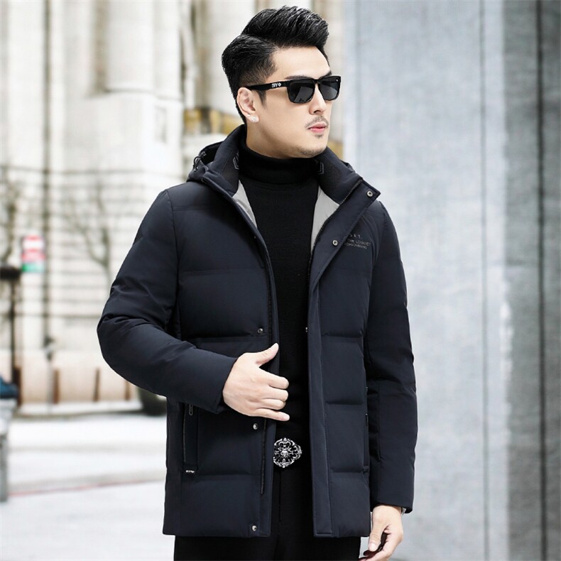 B8932钱塘2020-3时尚连帽冬季厚款简约新款中年男士羽绒服P228,男装羽绒服,钱塘207-3