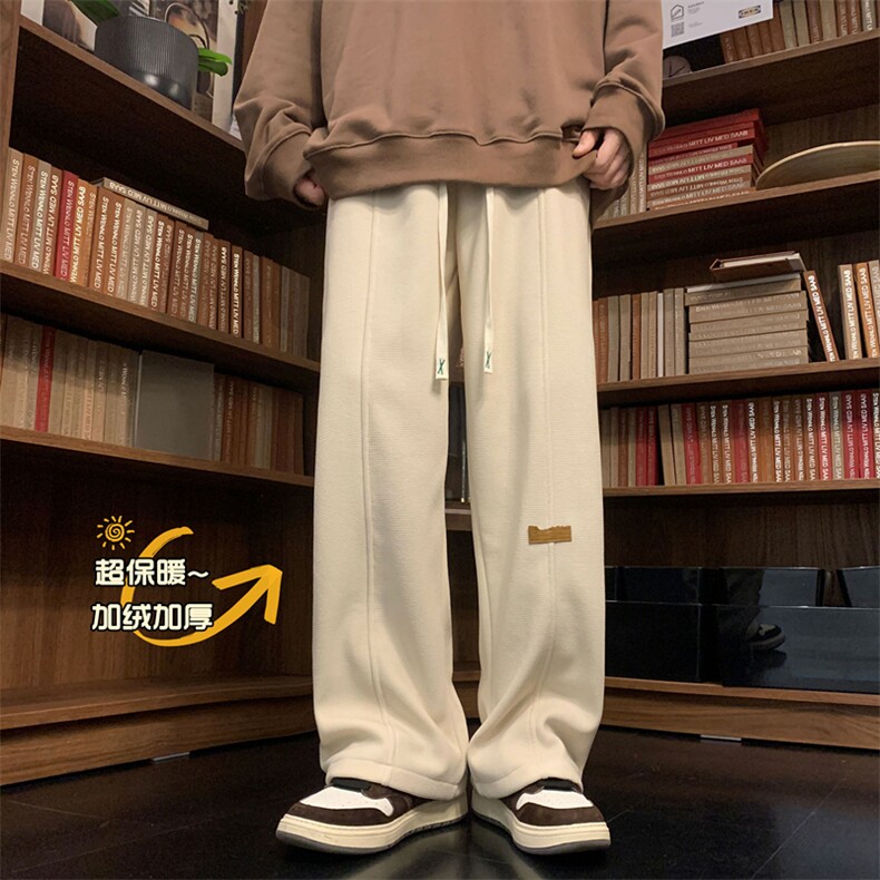 XZ616冬季新款华夫格贴标加绒加厚休闲裤TY435P65控78,男装休闲裤,星座512A（原616）