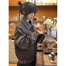 春新款韩版潮流百搭夹克外套翻领宽松休闲简约纯色上衣J9002，男装夹克，星座1116A（原606A-3）