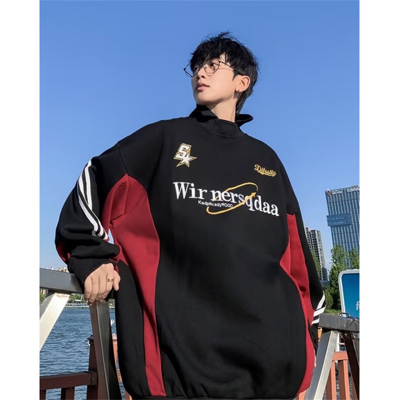 秋季新款外套男圆领刺绣卫衣QW30P42,男装卫衣,星座1116-2