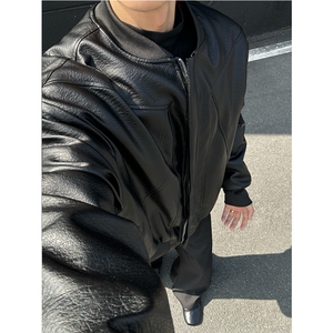 图 加棉加厚立领棉衣男士潮流结构设计感棒球服棉服外套 P80图片