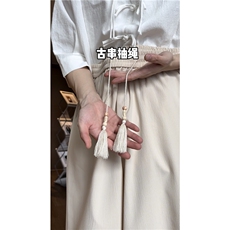 抖音品质夏季新款风新中式盘扣宽松西裤B315-K24045-特p30控58，男装休闲裤，电商B315