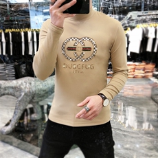 22新款秋冬潮牌男简欧大码圆领双面德绒打底衫长袖A-806-P53，男装T恤，电商A227B（原钱塘4066-1）