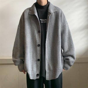 秋冬扣子毛衣开衫男宽松针织衫外套Ks8800-P65控88图片