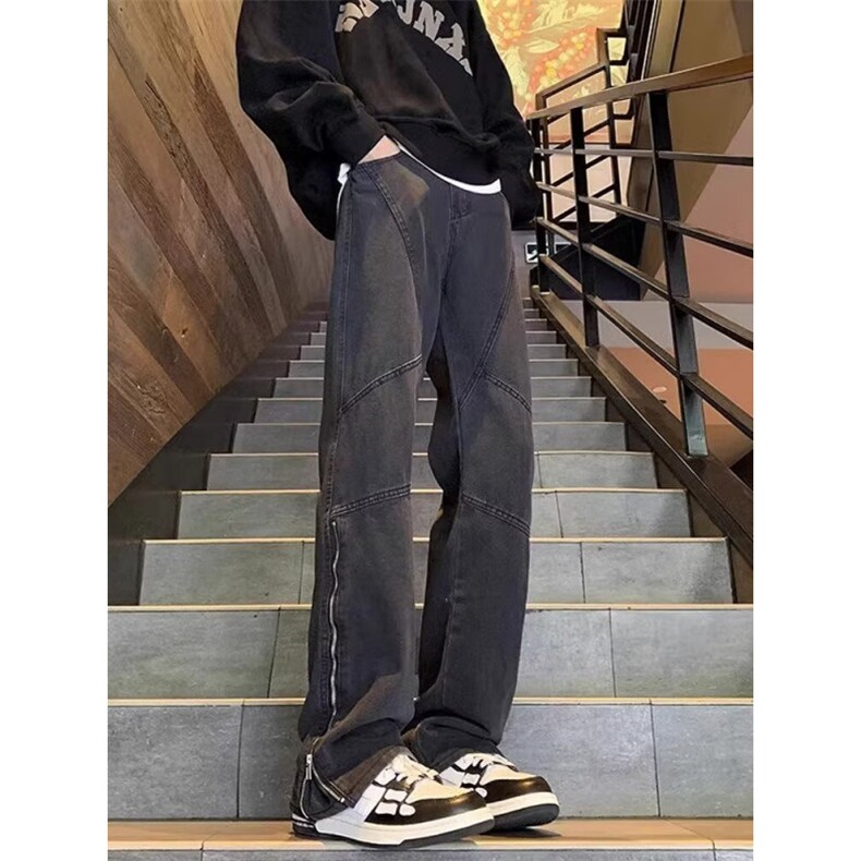 有货。牛仔裤男女裤脚拉链长裤RK3410-P50,男装牛仔裤,星座412-3