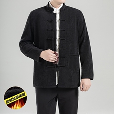 风冬季现货灯芯绒唐装加绒加厚保暖复古大码外套8688-P180，男装棉衣，星座1105-3