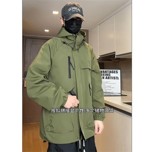 现货5W件冬季三防美式boxy解构连帽雪山冲锋衣棉衣男女棉服厚外套图片