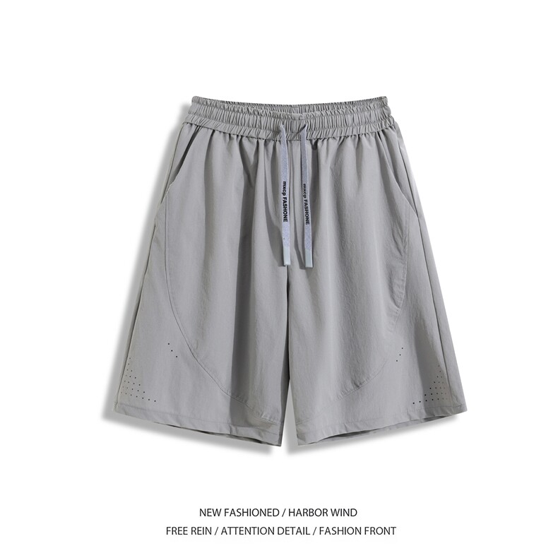 抖音品质夏季新款气孔透气速干冰丝短裤B315-K25542-特p25控48,男装休闲裤,电商B315