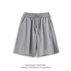 抖音品质夏季新款气孔透气速干冰丝短裤B315-K25542-特p25控48，男装休闲裤，电商B315