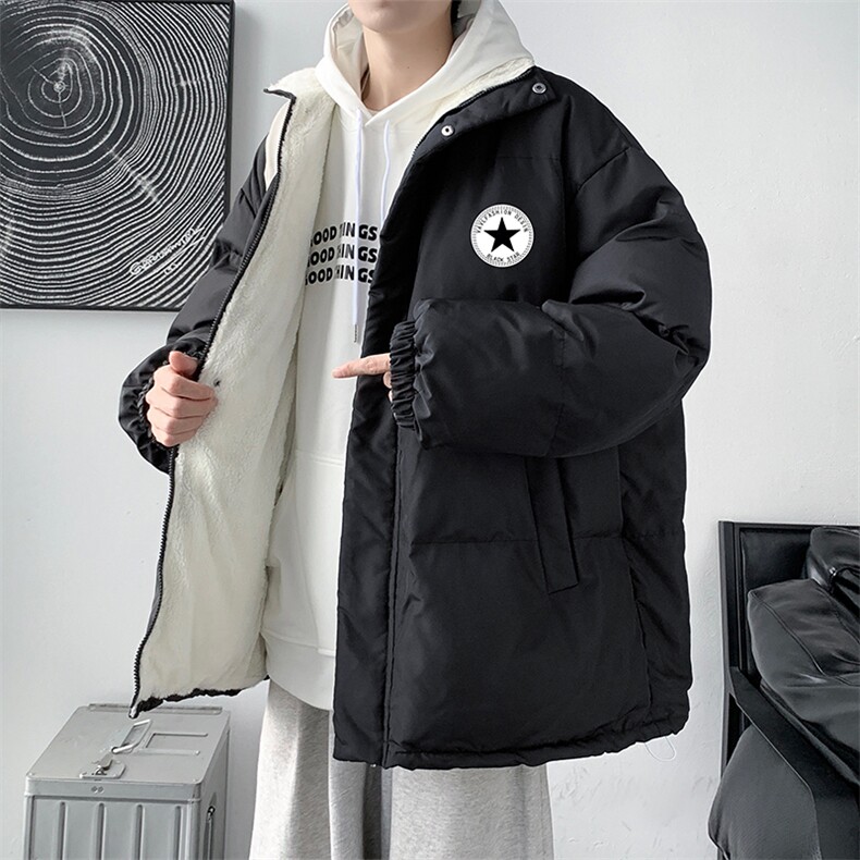 冬季新款加绒加厚棉服潮情侣学生棉衣XZ102A-4-MY1031-P75图片
