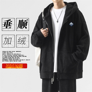 加绒时尚百搭卫衣垂顺连帽开衫外套TK885-常规特批78加绒特批88图片