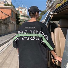 2026夏季男士港风字母潮流T恤短袖小衫T恤宽松男装上衣T390-p20,男装T恤,星座1008-2