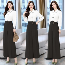 2024年秋季时尚简约大方气质优雅收腰显瘦两件套，女装套装/套裙，时尚俏佳人