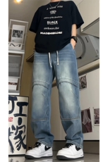 高转化2026春夏宽松直筒牛仔裤A437特P55控78，男装牛仔裤，电商A309