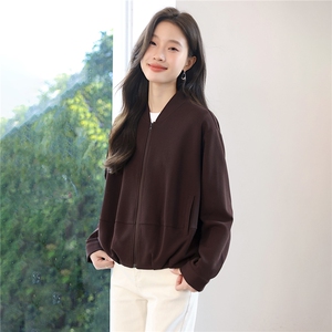 休闲立领短外套女2025早春秋新款百搭显瘦流行棒球服夹克上衣图片