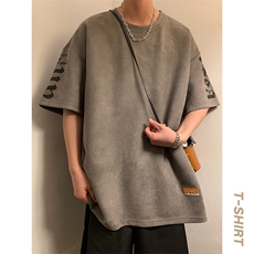 新款短袖男港风暖光夏季t恤休闲百搭印花圆领T恤男上衣TC3136-P35，男装T恤，星座717