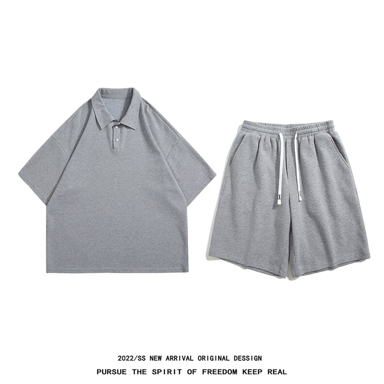 得物\唯品二开华夫格翻领POLO衫休闲短裤运动套装TZ725特批P45，男装牛仔裤，电商A247B