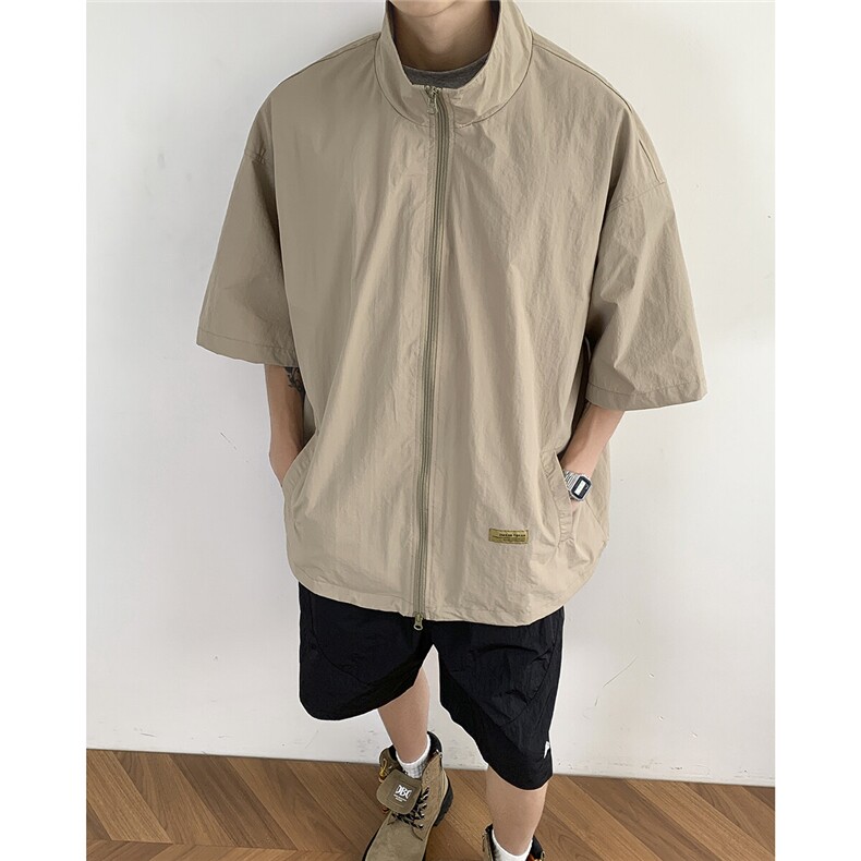 夹克工装学生夏季日系短袖男宽松休闲半袖夹克JK23-P38,男装夹克,星座308B-1