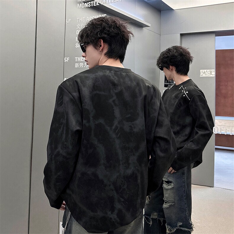 高品质美式机车金属潮流打底春季新款设计新款内搭打底T恤P58,男装T恤,电商B319