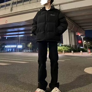 S816-P66美式字母印花加厚高级感立领面包服棉衣外套图片