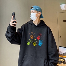 特P43控78秋季360G麂皮绒印花宽松休闲连帽卫衣JWY3270，男装卫衣，电商B370
