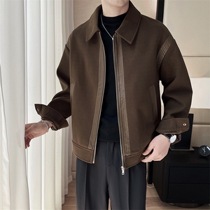 cleanfit黑色飞行员夹克男秋季潮牌短款工装外套高级感美式棒球服图片