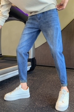 牛仔裤男潮牌修身小脚九分裤青少年显瘦男生裤子C208-6784-特P48，男装牛仔裤，电商C208