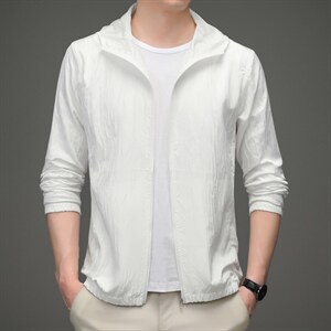 防晒衣男士夏季透气连帽外套夏天新款防晒服潮流休闲中年男装外套图片