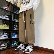 港风工装休闲裤男宽松直筒束脚伞兵裤XZ214-8KP805P50，男装休闲裤，星座1204-3