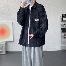 衬衫男春季新款港风宽松灯芯绒扎染长袖衬衣CS3097-P42，男装衬衫，星座214-3
