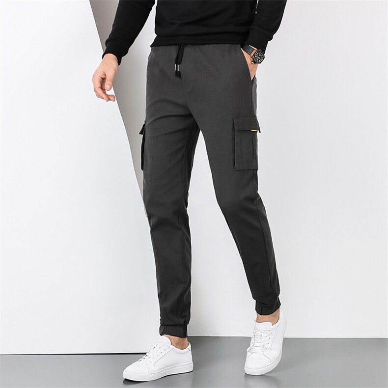 CY973钱塘2020-2厚款工装裤棉男装休闲裤松紧腰跑量P52图片
